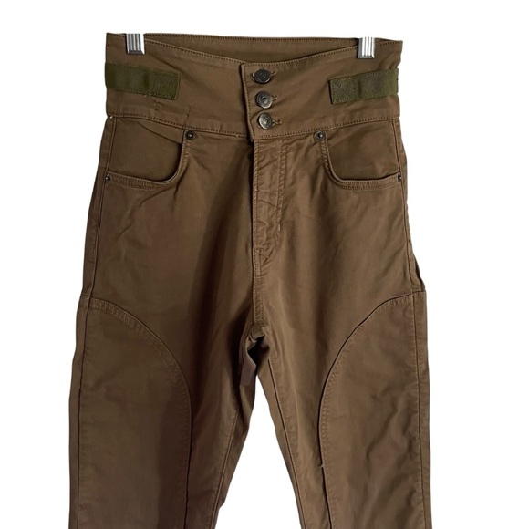 Veronica Beard Brown Cargo High Waist Slim Fit Khaki Pants Size 24 - Picture 5 of 7